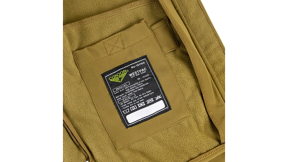 Condor Outdoor Westpac Softshell Jacket, Medium, Coyote Brown, 101166-498-M