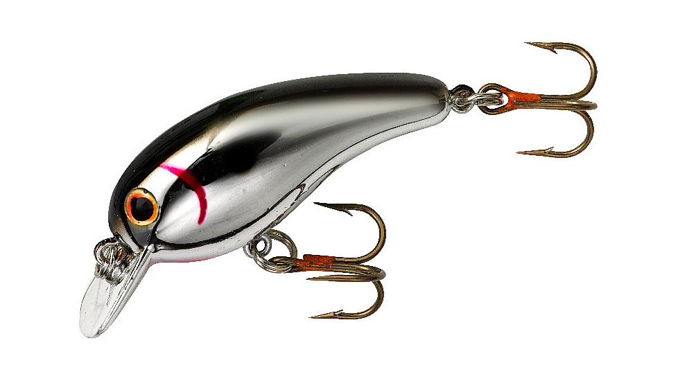Cotton Cordell Big O Square Lip Crankbait, 3in, 3/8 oz, Floating, Chrome/Black, C7804