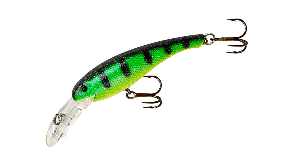 Cotton Cordell Wally Diver Crankbait, 2 1/2in, 1/4 oz, Floating, Fire Tiger/GL, CD5339