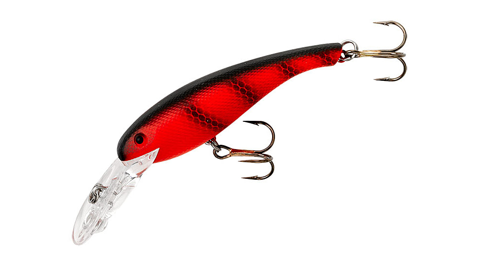 Cotton Cordell Wally Diver Crankbait, 2 1/2in, 1/4 oz, Floating, Fl Red/Black, CD541