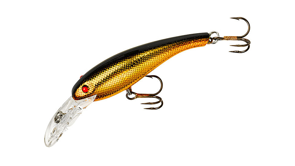 Cotton Cordell Wally Diver Crankbait, 2 1/2in, 1/4 oz, Floating, Gold/Black, CD503