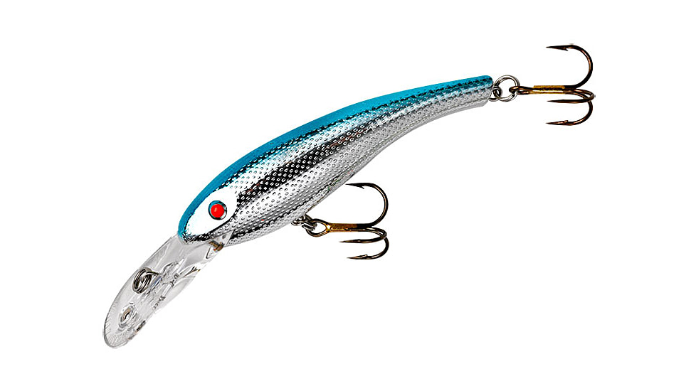 Cotton Cordell Wally Diver Crankbait, 3 1/8in, 1/2 oz, Floating, Chrome/Blue Back, CD606