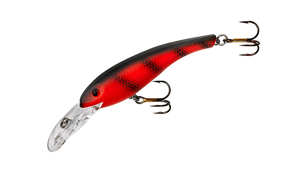 Cotton Cordell Wally Diver Crankbait, 3 1/8in, 1/2 oz, Floating, Fl Red/Black, CD641