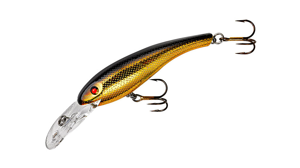 Cotton Cordell Wally Diver Crankbait, 3 1/8in, 1/2 oz, Floating, Gold/Black, CD603
