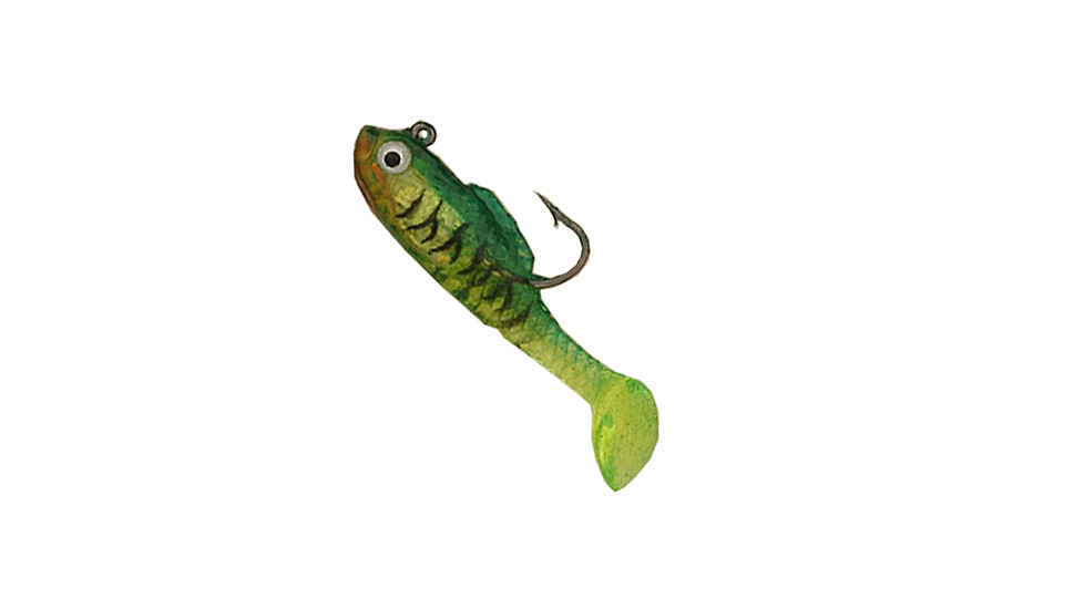 Creme Lures Spoiler Shad Bait w/Spiner Shad, 1, 1.5in, Firetiger, SSB103S