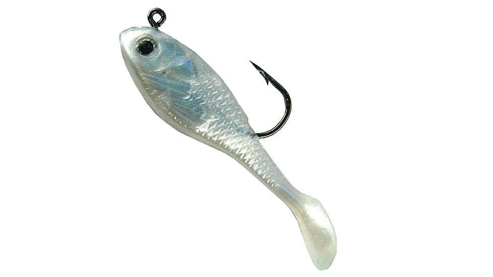 Creme Lures Spoiler Shad, 1, 2in, Pearl, SSB202