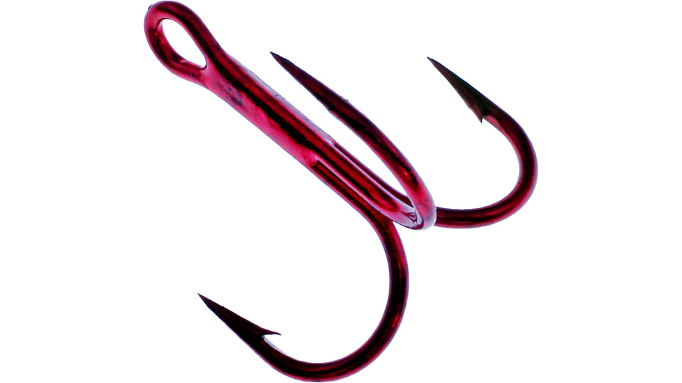 Daiichi 7X Treble Hook 3/0 – Bleeding Bait Red Finish, 1 Piece, For Striper & Muskie Fishing