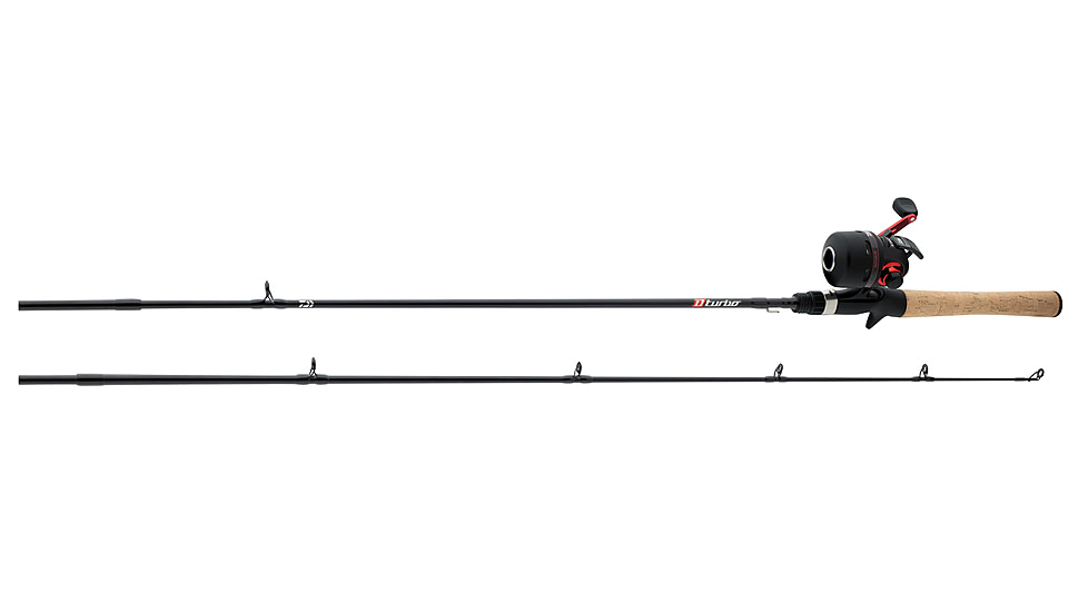 Daiwa D-Turbo Spincasting Combo, 6ft, Medium, 2 Pieces, DTSC80F602M