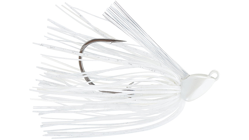 Daiwa Evergreen Grass Ripper Swim Jig, 1/4, 4 Hook, White, GR-14-01