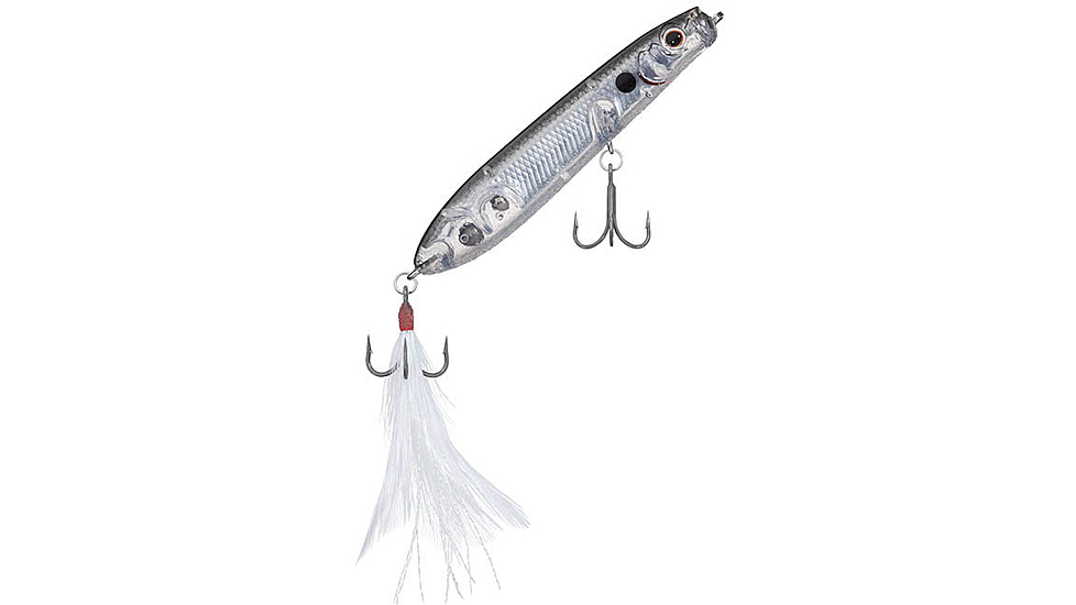 Daiwa Evergreen SB Topwater Bait Lure, 3in, 11/32 oz, Flash Silver Shad, SB-77.7-379