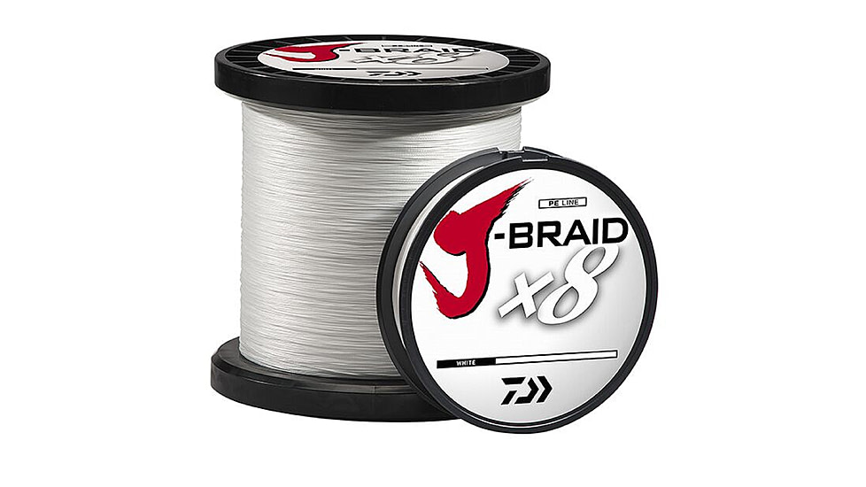 Daiwa J-Braid 8X Braided Line w/Filler Spool, 300yds, 50lb, White, JB8U50-300WH