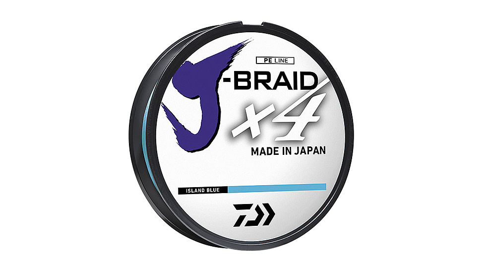Daiwa J-Braid X4 Braided Line w/ Filler Spool, 150yd, 15lb, Island Blue, JB4U15-150IB