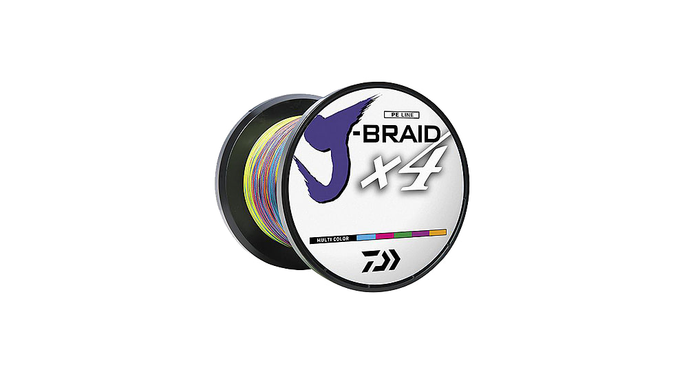 Daiwa J-Braid X4 Braided Line w/ Filler Spool, 330yds, 30lb, Multi-Color, JB4U30-330MU