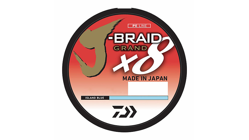 Daiwa J-Braid x8 Grand Braid Line w/Filler Spool, 150yds, 15lb, Island Blue, JBGD8U15-150IB