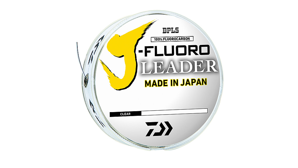 Daiwa J-Fluoro Fluorocarbon Leader, 100yds, 12lb, Clear, JFL12-100