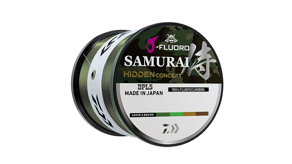 Daiwa J-Fluoro Samurai Hidden Fluorocarbon Line w/Leader, 220, 2lb, JFS2-220H