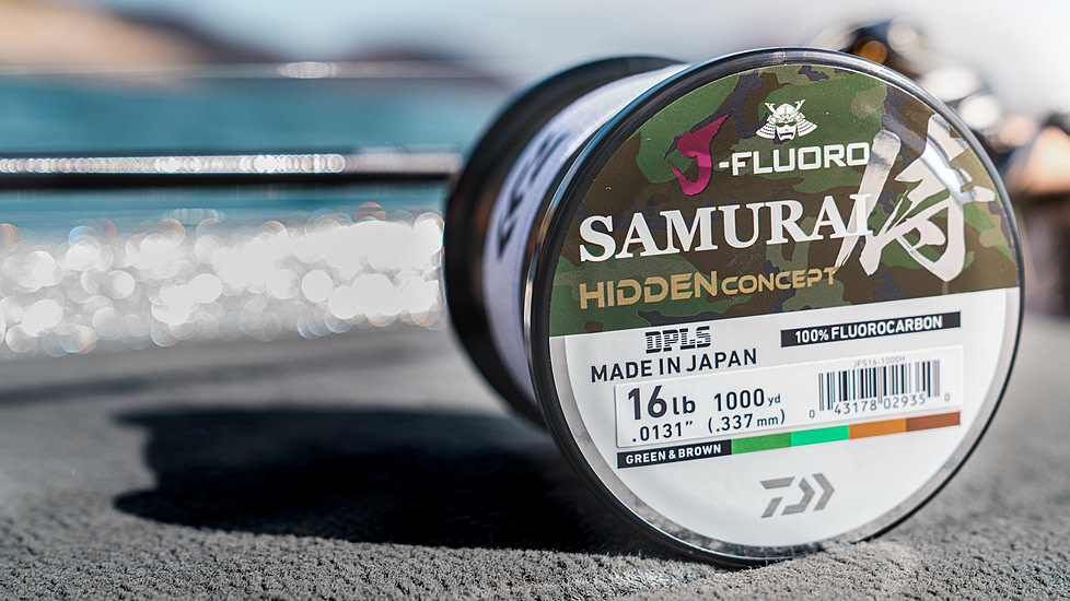 Daiwa J-Fluoro Samurai Hidden Fluorocarbon Line w/Leader, 220, 2lb, JFS2-220H