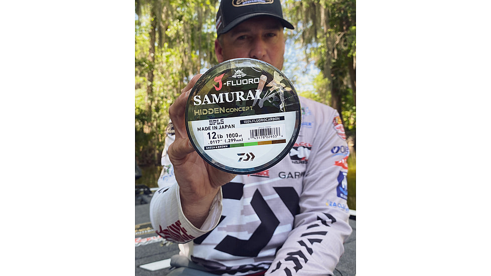 Daiwa J-Fluoro Samurai Hidden Fluorocarbon Line w/Leader, 220, 2lb, JFS2-220H