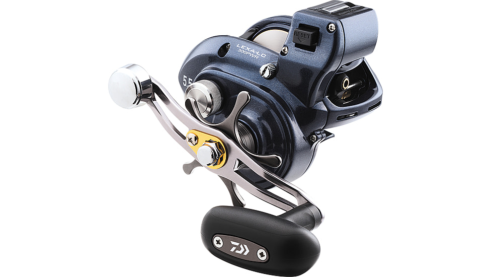 Daiwa Lexa 400 Baitcasting Reel, 5.5-1, 6+1, Left Hand, LEXA-LC400PWRL-P