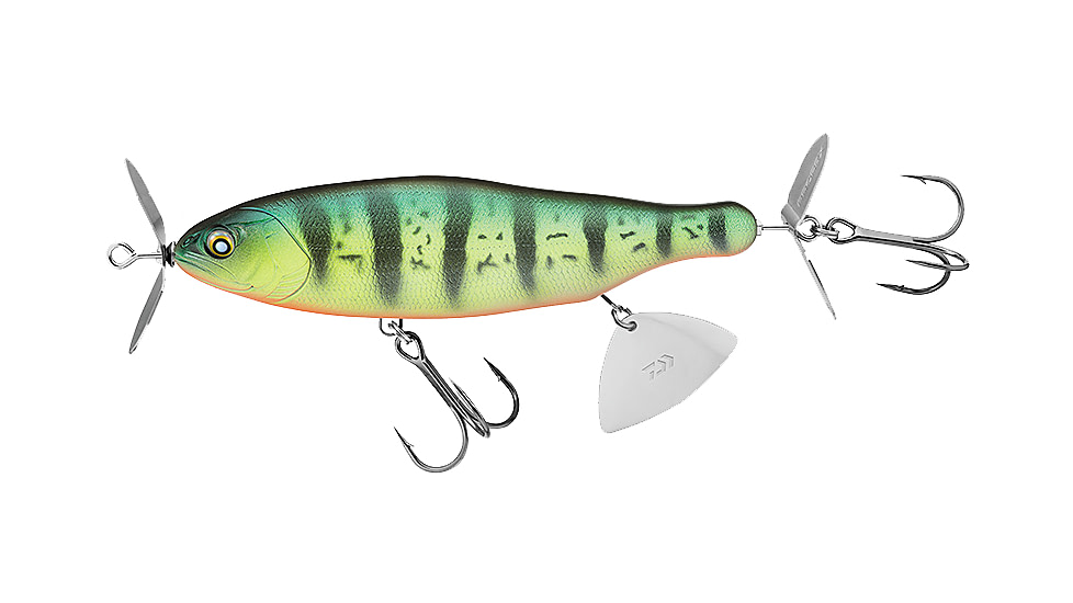 Daiwa Prorex Bessie Prop Topwater Lure, 6.5in, 3.5oz, Fire Tiger, PBP170F12