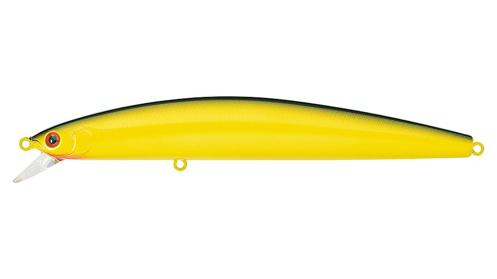 Daiwa Salt Pro Floating Minnow Lure, 6in, 1 1/9oz, Black Yellow, DSPM15F31