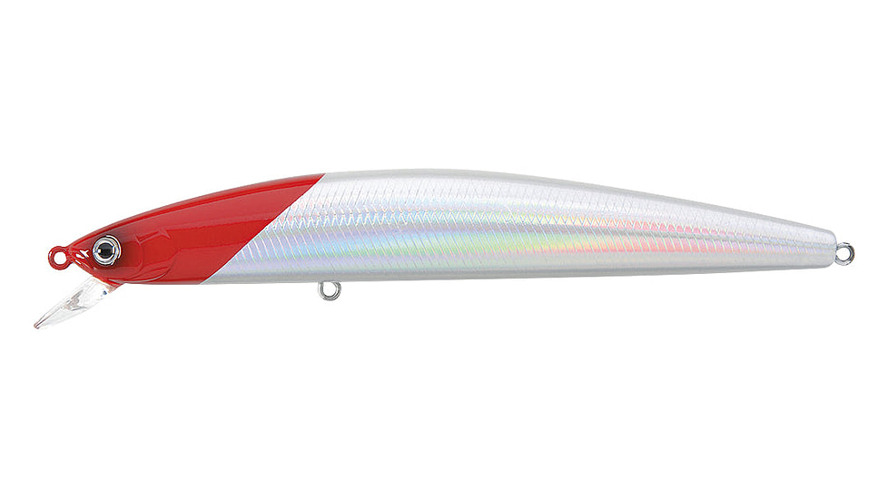 Daiwa Salt Pro Floating Minnow Lure, 6in, 1 1/9oz, Laser Red Head, DSPM15F10