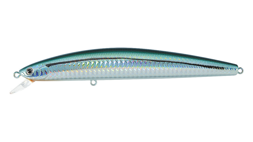 Daiwa Salt Pro Sinking Minnow Lure, 6in, 1 1/4oz, Laser Green Shiner, DSPM15S13