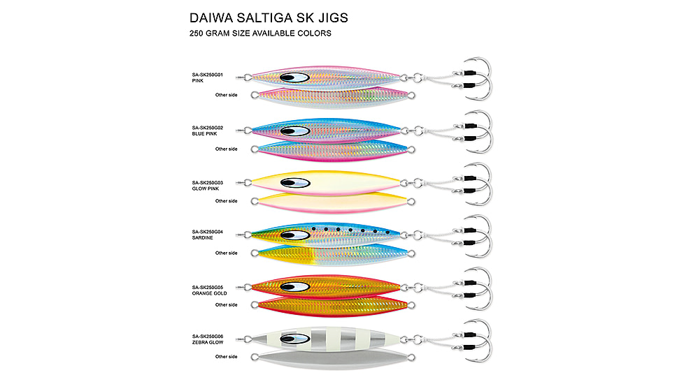 Daiwa Saltiga SK Metal Jig, 9oz, 11.6in, Orange Gold, SA-SK250G05