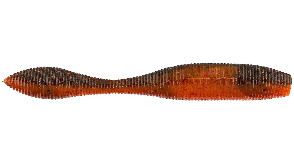 Daiwa Yamamoto Neko Macho Worm Lure, 4.5in, Watermelon Copper Orange Red, NM-4.5-956