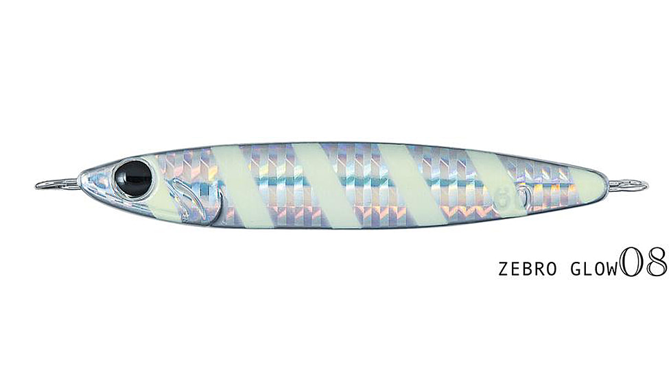 Daiwa Zakana Casting Jig, 2 6/7oz, 4.6in, Zebra Glow, ZC80G08