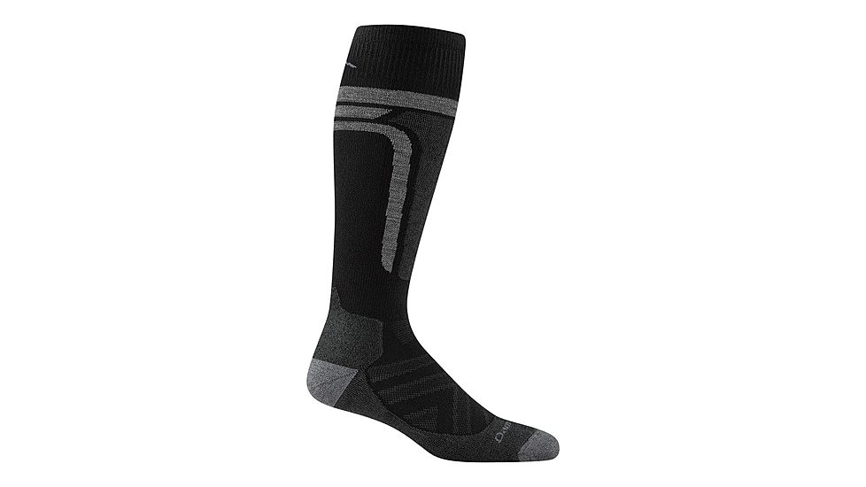 Darn Tough Edge OTC Midweight with Cushion w/ Padded Shin Socks - Mens, Black, Small, 8053-BLACK-S-DARN