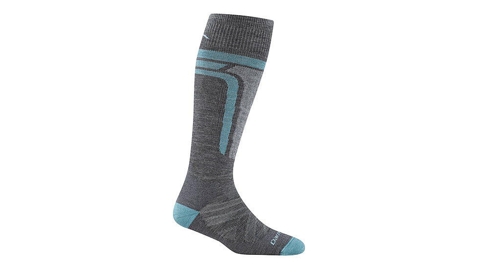 Darn Tough Edge OTC Midweight with Cushion w/ Padded Shin Socks - Womens, Gray, Medium, 8057-GRAY-M-DARN