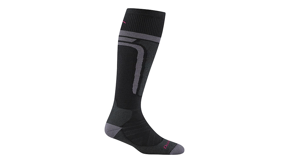 Darn Tough Edge Thermolite OTC Midweight with Cushion w/ Padded Shin Socks - Womens, Black, Large, 8059-BLACK-L-DARN