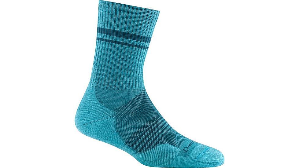 Darn Tough Element Micro Crew Lightweight w/ Cushion Socks - Womens, Cyan, Large, 1114-CYAN-L-DARN