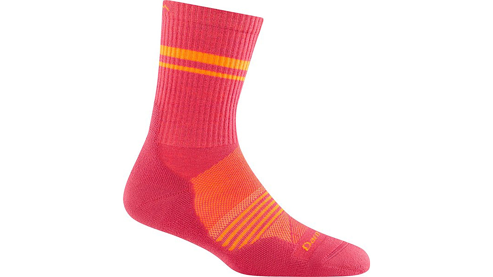 Darn Tough Element Micro Crew Lightweight w/ Cushion Socks - Womens, Raspberry, Small, 1114-RASPBERRY-S-DARN