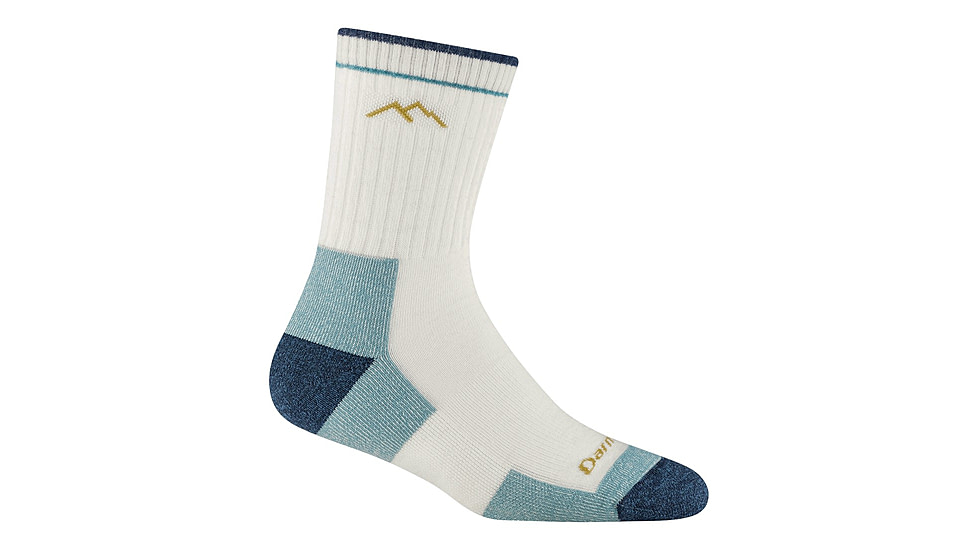 Darn Tough Hiker Micro Crew Midweight with Cushion Socks - Womens, White, Medium, 1903-WHITE-M-DARN