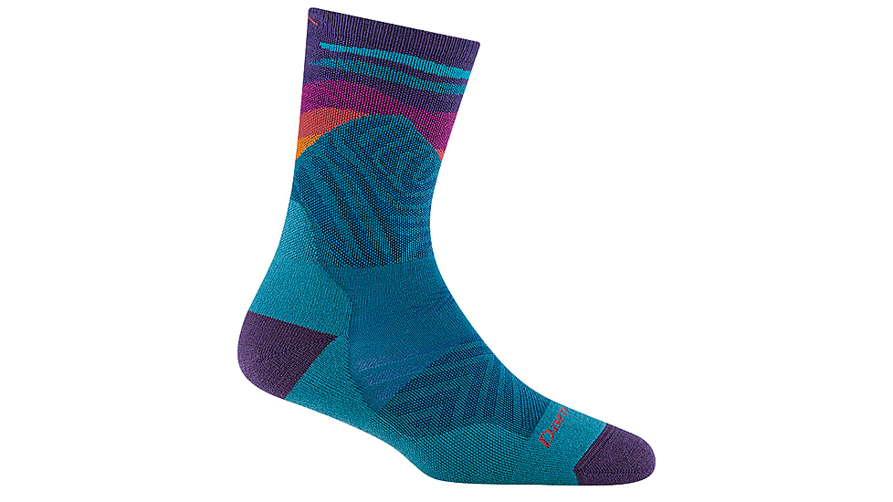 Darn Tough Mirnavated Micro Crew Ultra-Lightweight Socks w/Cushion - Womens, Cascade, Medium, 1067-CASCADE-M-DARN