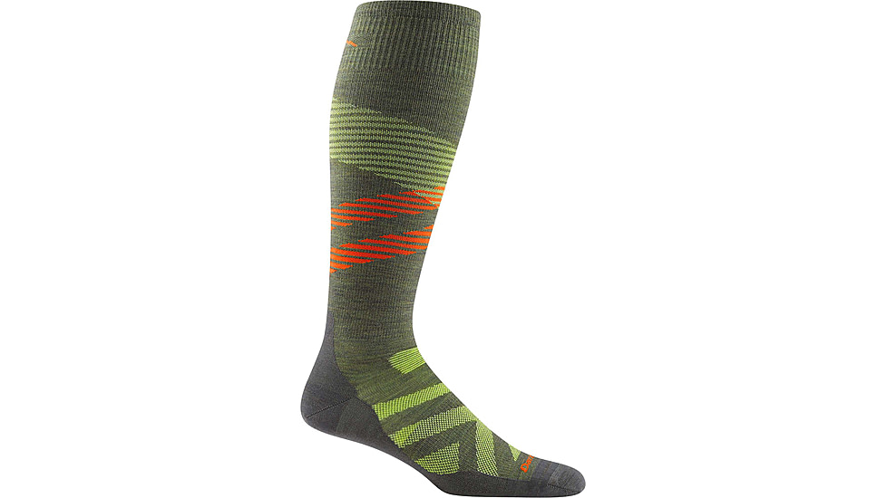 Darn Tough Pennant RFL Over-The-Calf Ultra-Lightweight Ski Sock - Mens, Green, Large, 8002-GREEN-L-DARN