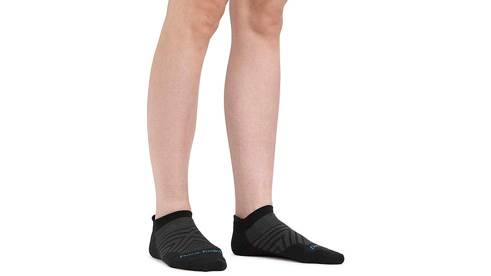 Darn Tough Run No Show Tab Ultra-Lightweight Running Sock - Womens, Black, Medium, 1043-BLACK-M-DARN