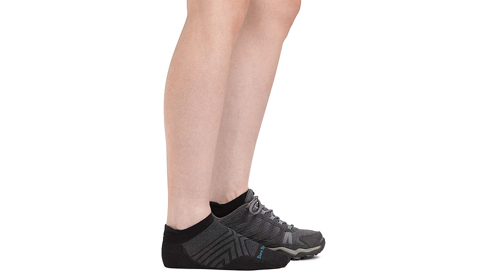 Darn Tough Run No Show Tab Ultra-Lightweight Running Sock - Womens, Black, Medium, 1043-BLACK-M-DARN