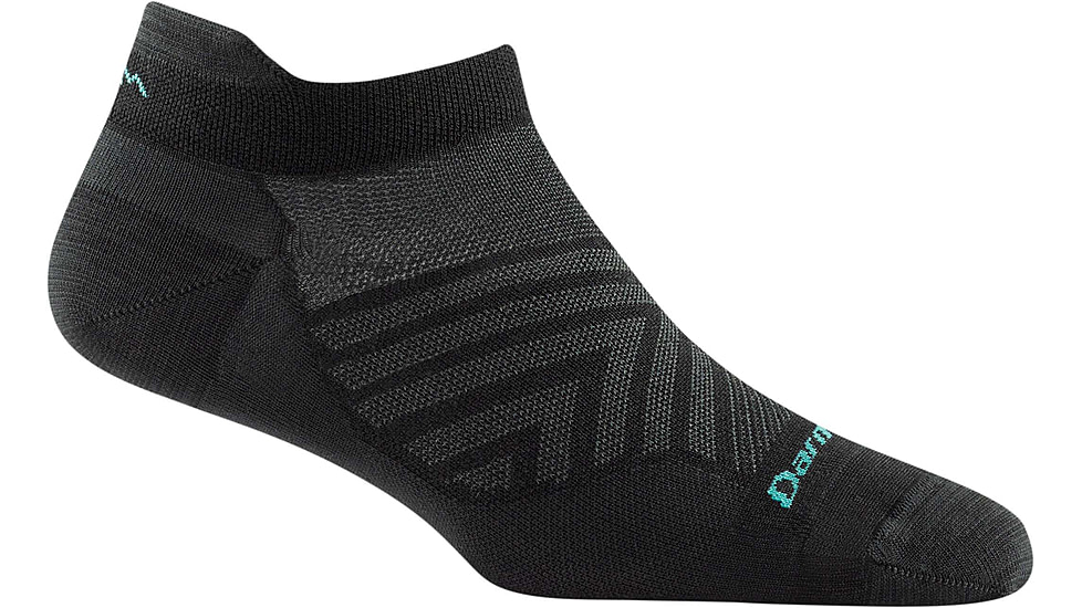 Darn Tough Run No Show Tab Ultra-Lightweight Running Sock - Womens, Black, Medium, 1043-BLACK-M-DARN