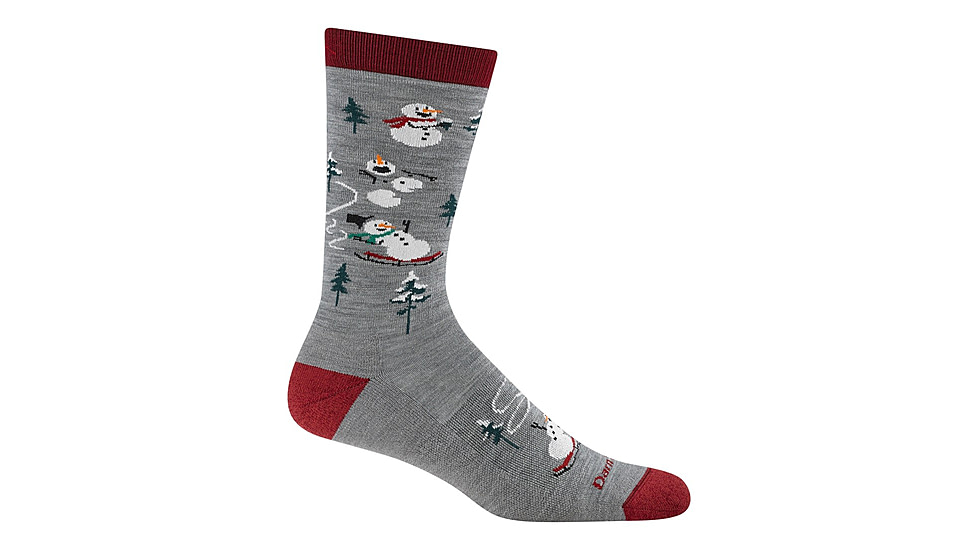 Darn Tough Sled Head Crew Lightweight with Cushion Socks - Mens, Gray, Small, 6124-GRAY-S-DARN