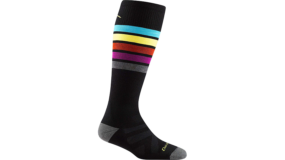 Darn Tough Snowburst Over-The-Calf Midweight w/ Cushion Ski Sock - Womens, Black, Small, 8028-BLACK-S-DARN