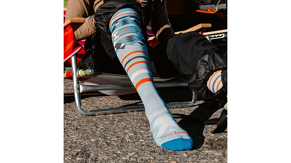 Darn Tough Snowscape OTC Lightweight With Cushion - Womens, Bluebird, Small, 8047-BLUEBIRD-S-DARN