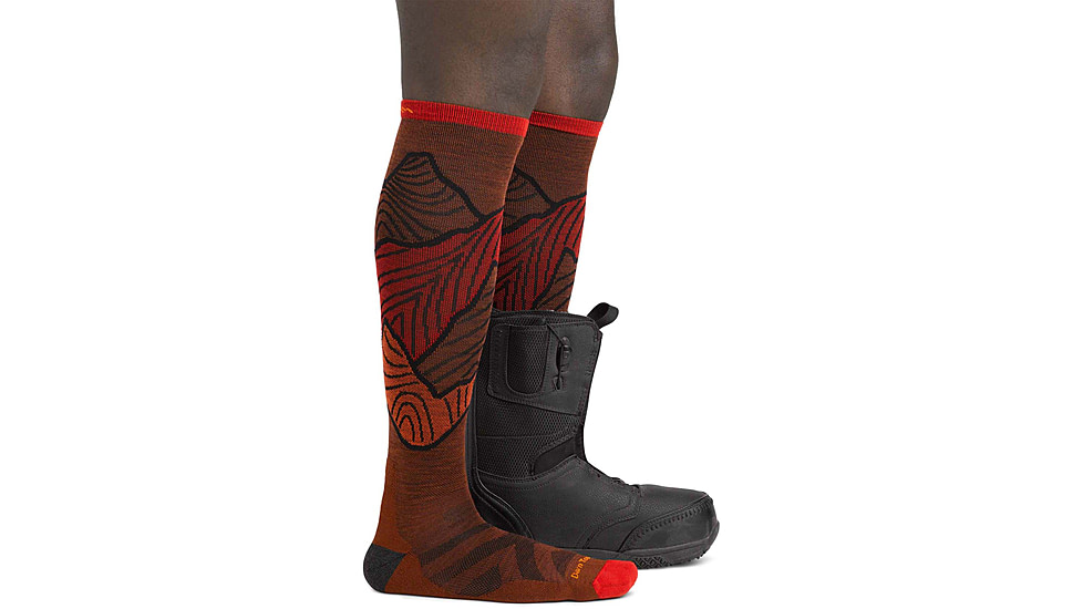 Darn Tough Titan OTC Lightweight With Cushion - Mens, Fireball, Medium, 8050-FIREBALL-M-DARN