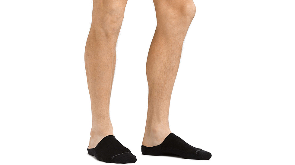 Darn Tough Topless Solid No Show Hidden Lightweight Sock - Mens, Black, Medium, 6055-BLACK-M-DARN