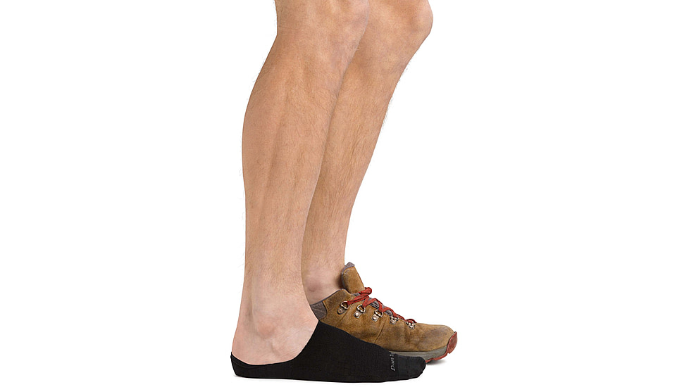 Darn Tough Topless Solid No Show Hidden Lightweight Sock - Mens, Black, Medium, 6055-BLACK-M-DARN