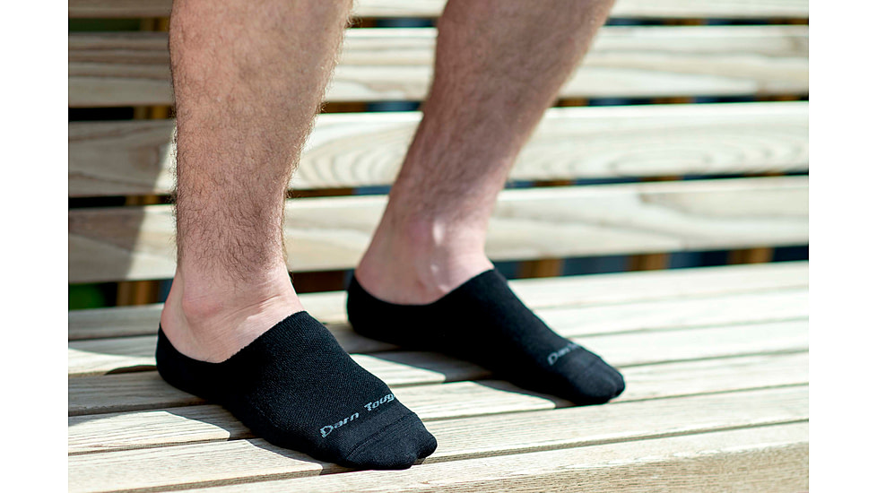 Darn Tough Topless Solid No Show Hidden Lightweight Sock - Mens, Black, Medium, 6055-BLACK-M-DARN