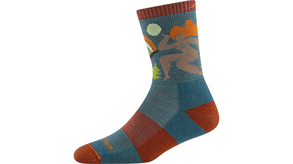 Darn Tough Trailblazer Micro Crew Lightweight with Cushion Socks - Womens, Teal, Large, 5016-TEAL-L-DARN