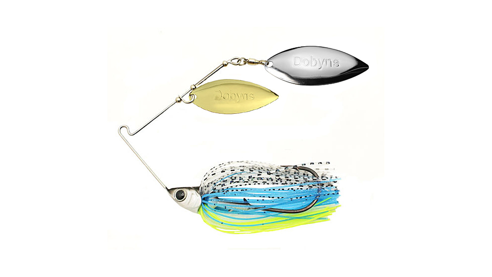 Dobyns D-Blade Beast Series Spinnerbaits, Willow/Willow Blade, 1/2oz, Shad Lt. Blue Chartreuse White, BST 1/2 B13 WIL/WIL